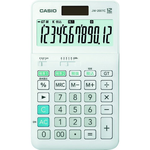 カシオ計算機（CASIO） W税率電卓（ジャストタイプ） 【品番：JW-200TC-N】