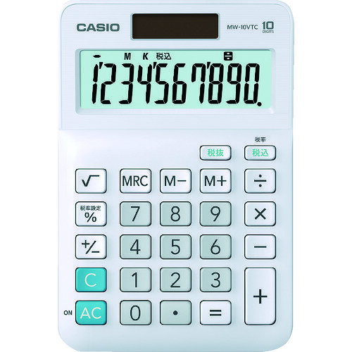 カシオ計算機（CASIO）　電卓　【品番：MW-10VTC-N】