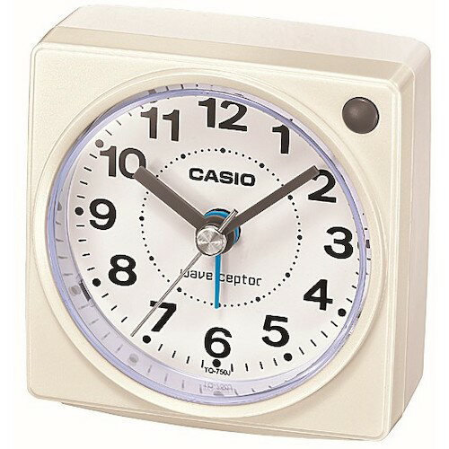 Alessi - カシオ計算機（CASIO）　電波置時計　ホワイト　【品番：TQ-750J-7JF】