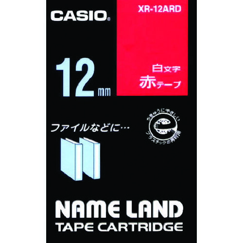 Other - 【メール便対応】カシオ計算機（CASIO）　ネームランド用赤テープに白文字12mm　【品番：XR-12ARD】