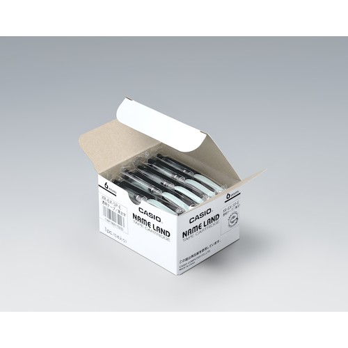 特長 ●環境に配慮したテープカートリッジとパッケージです。 ●ネームランド専用テープカートリッジです。 用途 ●ネームランド専用テープカートリッジ 仕様 ●テープ幅(mm)：6 ●テープ色：透明 ●テープ長さ(m)：8 ●文字色：黒文字 ●...