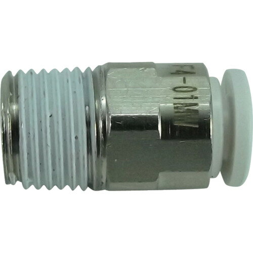 【メール便対応】千代田通商　ファイブメイルコネクタ　W（白）4mm・R1／8　【品番：F4-01MW】