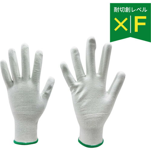 特長 ●19ゲージの糸を使用しているため、細かい作業もしやすいです。 用途 ●組立作業に。 ●ガラス製造・運搬作業に。 ●カッターの取り扱いの際に 仕様 ●色：白 ●サイズ：S ●全長(cm)：22.5 ●手のひら周り(cm)：17.6 ●中指長さ(cm)：7.1 ●ゲージ数：18 ●EN388 2016規格：F 材質 ●原手：高強力ポリエチレン・ポリエステル・ガラスファイバー・スパンデックス　スベリ止め：ポリウレタン 質量・質量単位 ●0.0g 【メーカー名】中部物産貿易（株） 【メーカー品番】GS-18 S
