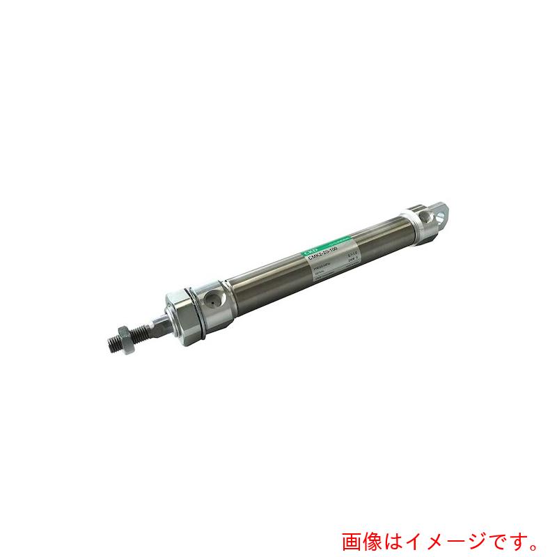 特長 ●一般形シリンダの中で中口径（φ20〜40mm）のシリーズで、無給油・高耐食・長寿命なシリンダです。 ●シリーズオプションがジャバラ付、ロッド材質変更など様々なオプションが豊富なカシメタイプのシリンダです。 ●シリンダチューブにステンレス材を使用し、耐食性を高めたシリンダです。 ●シリンダスイッチ（無接点、3線式）1個付です。 用途 ●一般用途に（要ステンレスチューブ環境） 仕様 ●チューブ内径(mm)：32 ●ストローク(mm)：150 ●配管ポート口径：Rc1/8 ●取付支持形式：一山クレビス一体形 ●チューブ内径(Φ)：32 ●ねじ径：Rcねじ ●シリンダスイッチ：無接点3線式1色表示式　1個付シリンダスイッチ リード線長さ(m)1 ●付属品：無し ●使用流体：圧縮空気 ●最高使用圧力(MPa)：1 ●最低使用圧力(MPa)：0.1 ●耐圧力(MPa)：1.6 ●周囲温度(℃)：−10〜60(但し、凍結なきこと) ●使用ピストン速度(mm/s)：50〜500 ●クッション：ゴムクッション ●給油：不要(給油時はタービン油1種ISOVG32を使用) ●許容吸収エネルギー(J)：0.424 ●材質(シリンダ本体)：ステンレス鋼 ●材質(ピストンロッド)：炭素鋼 ●複動・片ロッド形 質量・質量単位 ●656.0g 注意事項 ●本製品はカシメ形のため分解できません。 【メーカー名】CKD（株） 【メーカー品番】CMK2-CC-32-150-T3H-H