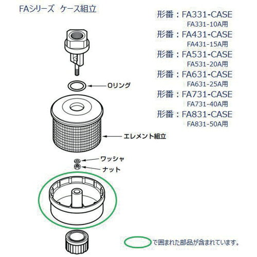 特長 ●排気クリーナ FA431用　ケース組立です。 用途 ●メンテナンス用に 仕様 ●品名：ケース組立 ●適合機種：FA431-15A ●メンテナンス部品 質量・質量単位 ●100.0g セット内容・付属品 ●ケース組立（1ヶ） 【メーカー名】CKD（株） 【メーカー品番】FA431-CASE