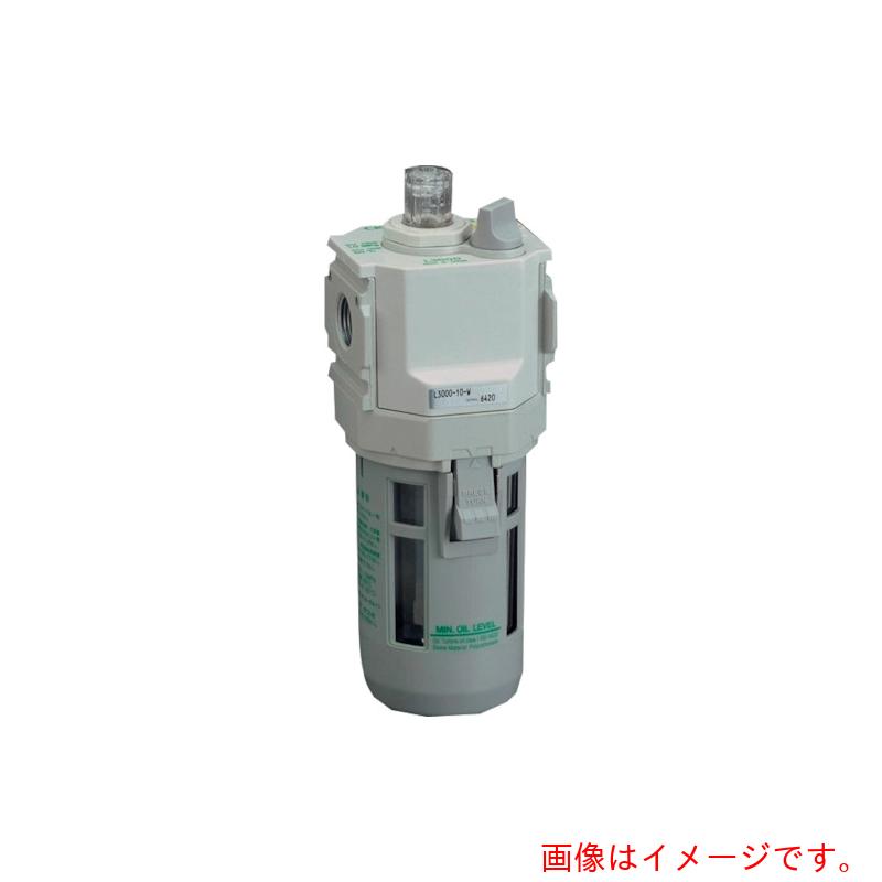 特長 ●チェック弁機構の採用で微少流量下でも微細オイルミスとを適正供給します。 仕様 ●貯油量(［［CM3］］)：300 ●接続口径：Rc1/4 ●全長(mm)：202 ●使用流体：圧縮空気 ●最高使用圧力(MPa)：0.95 ●流体温度(℃)：5〜65℃ 質量・質量単位 ●1.2kg 【メーカー名】CKD（株） 【メーカー品番】L4000-8-W-BW