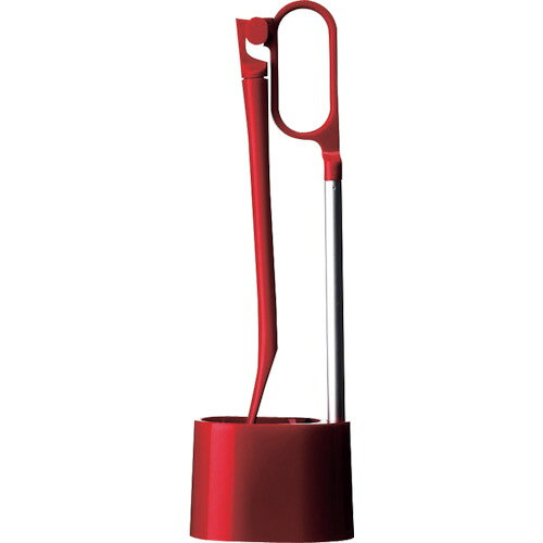 日本クリンテック　Kaz　Clean　トイレ用ブラシ＆スタンドセット　赤　【品番：110493】【JAN：4534374110493】