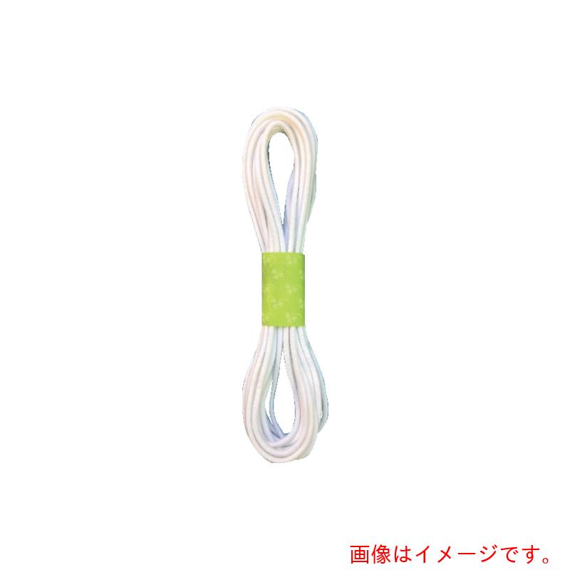 特長 ●丈夫で伸縮性に優れた高品質のゴム紐です。 用途 ●袖口のしぼり、帽子のあごひもやヘアゴムなどに。 仕様 ●幅(mm)：1.5 ●長さ(m)：6 ●色：白 ●太さ(mm)：約1.5 ●長さ(mm)：6 ●太さ：約1.5mm ●長さ：6m巻 ●色：白 材質 ●糸：レーヨン ●ゴム：天然ゴム 質量・質量単位 ●10.0g 注意事項 ●ドライクリーニングはお避けください。 ●保管の際は、直射日光に当たらないように保管してください。 ●ラテックスアレルギーなど、体質に合わないことがありますので、ご注意ください。 【メーカー名】クロバー（株） 【メーカー品番】26-019