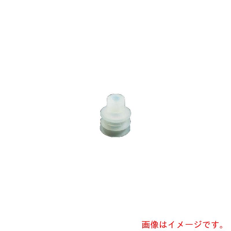 コンバム（CONVUM）　吸着パッド　3段ジャバラトメネジ取付け　Φ40　シリコンゴム　乳白　【品番：PCG-40-S】