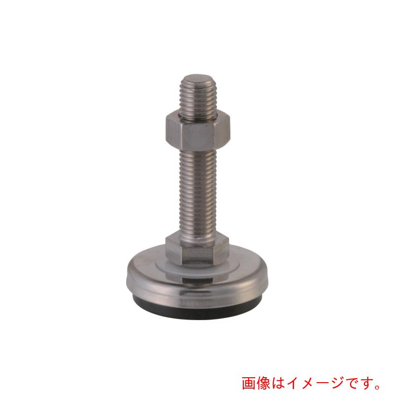 特長 ●ゴムの部分が床面に接しますので床面に傷をつけません。 ●ボルト底部に＋の矢打を施してありますので取り付けが容易です。 ●事務機器等に適しています。 用途 ●台座底部がラバーになっているタイプで一番多くご利用いただいているアジャスターです。 仕様 ●許容荷重(kgf)：700 ●ねじ寸法：M20 ●ねじ長さ(mm)：180 ●全高(mm)：210.0 ●台座径(mm)：60 ●材質：SUS304相当 ●パシペート 材質 ●ねじ：ステンレス（SUS304相当） ●台座：ステンレス（SUS304相当鋼板） ●底部：クロロプレンゴム（硬度80°±5°）/黒 ●表面処理：パシペート 質量・質量単位 ●635.0g 【メーカー名】ダイワアドテック（株） 【メーカー品番】RCR-20-180S