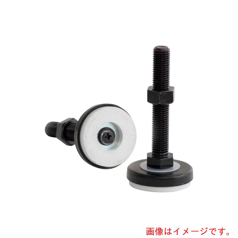 特長 ●ゴムの部分が床面に接しますので床面に傷をつけません。 仕様 ●許容荷重(kgf)：700 ●ねじ寸法：M16 ●ねじ長さ(mm)：150 ●全高(mm)：177 ●台座径(mm)：60 ●材質：SS400相当 ●三価黒クロメート 材質 ●ねじ：スチール（SS400相当） 質量・質量単位 ●395.0g 【メーカー名】ダイワアドテック（株） 【メーカー品番】RSI-16-150