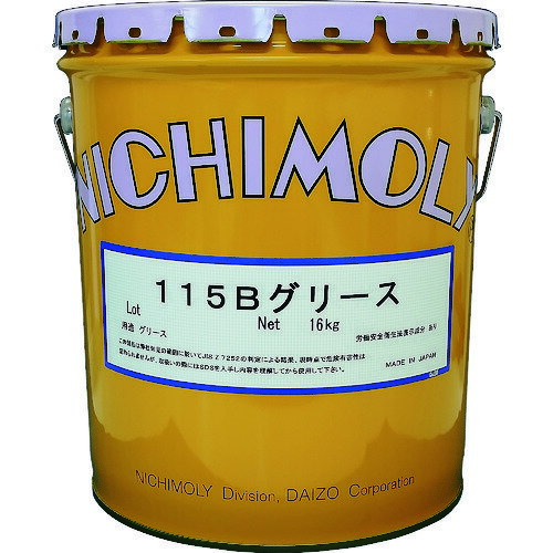 特長 ●有機モリブデンに配合し、耐摩耗性、極圧性能に優れます。 ●使用温度範囲が広く、特に耐熱性に優れています。 ●付着性に優れています。 ●酸化安定性に優れ、1回の給油で長期間の使用が可能です。 ●この製品はNo.1（1号ちょう度）のみです。 用途 ●建設機械、大型機械のギヤー部、ジョイント部、摺動部（特に黒色を嫌う箇所）に。 ●製鉄機械、製紙機械、射出成形機のガイド部等、高荷重、高温に晒される箇所の潤滑に。 仕様 ●ちょう度：1 ●容量(kg)：16 質量・質量単位 ●16.0kg 【メーカー名】（株）ダイゾーニチモリ事業部 【メーカー品番】1120002270 【法人限定商品】※下記注意事項を事前にご確認ください。 ●この商品は送料が別途必要になります。 ●ご注文後、改めて当店より送料をご連絡させていただきます。送料のご了承をいただいてからの手配となります。（ご連絡までに数日かかる場合があります） ●手配後のキャンセル・返品・交換はできません。 ●メーカー直送、または、福山通運・西濃運輸・佐川急便でのお届けとなります。 ●配送業者の指定はできません。 ●原則法人宛（個人宅を除く）のみの配達となります。個人宅へのお届けの場合は事前にお問い合わせください。 ●お届け先の宛名または住所に法人名の記載がない場合は、法人であっても個人宅扱いとなります。 ●個人宅（法人名不記載を含む）へのお届けができない場合があります。 ●一部配送業者は平日のみの配達になります。原則時間指定はできません。 ●他メーカーとの同梱不可。 ●代金引換決済のご利用不可。