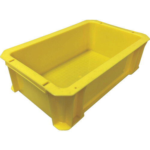 DICプラスチック　DIC　DA型コンテナ　ボックス型　外寸：W326×D204×H100　黄　【...