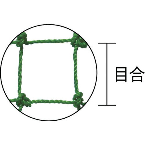 イノベックス（Dio）　ポリ有結ゴルフネット 25mm角目 1m×30m　緑　【品番：300704】