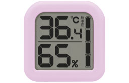 温湿度計 【メール便対応】ドリテック　デジタル温湿度計「モルモ」　パープル　【品番：O-405PP】