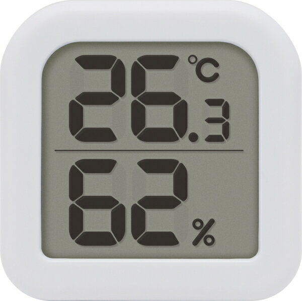 温湿度計 【メール便対応】ドリテック　デジタル温湿度計「コロネ」　ホワイト　【品番：O-415WT】