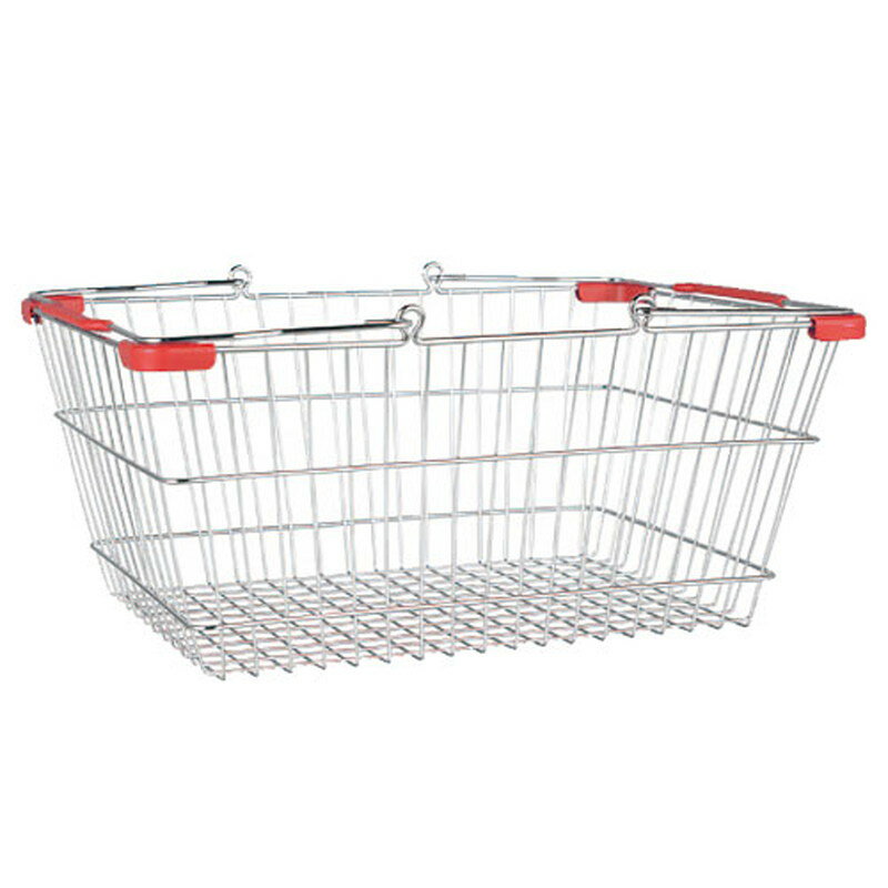 ダルトン（DULTON）　MARKET BASKET L CHROME/RED マーケット バスケット L　CHROME-RED　【品番：CH99-W04CR/RD】