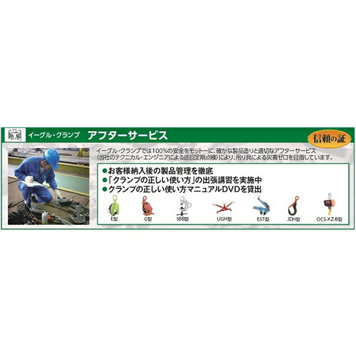 イーグル・クランプ　縦つり用クランプ　WOL−500kg（3−20）内蔵ロック　【品番：WO...