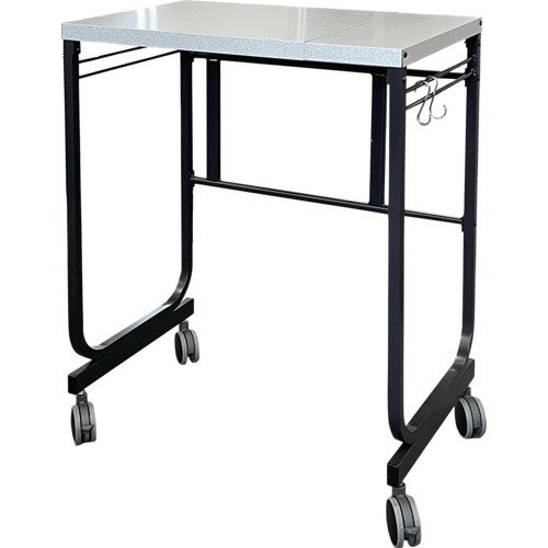 仕様 ●間口(mm)：550〜900 ●奥行(mm)：405 ●色：ブラック 材質 ●本体/スチール(粉体塗装)　棚板/ガルバリウム鋼板　キャスター/ポリプロピレン 質量・質量単位 ●10.0kg セット内容・付属品 ●S字フック2本 【メーカー名】（株）アイガーツール 【メーカー品番】KS-4085BK