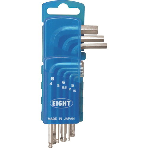 Wrenches - 【別途送料あり】エイト　EIGHT　六角棒スパナ　テーパー　標準寸法　ドアホルダー　8本　1．5〜8mm　【品番：TS-8D】