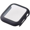 【メール便対応】エレコム(ELECOM) Apple Watch 44mm用フルカバーケース プレミアムガラス ゴリラ セラミックコート ブラック 【品番:AW...