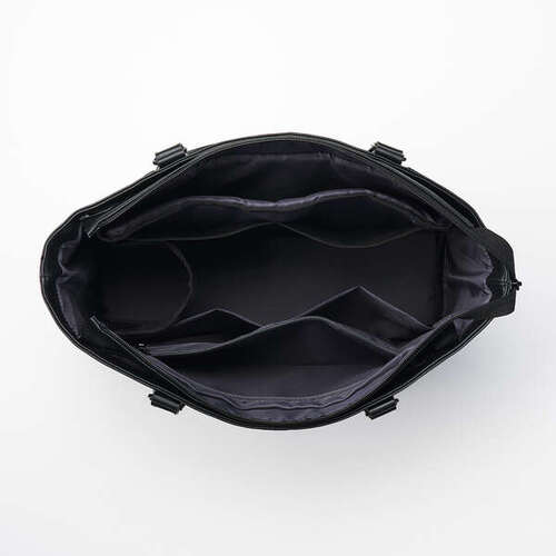 エレコム（ELECOM）　トートバッグ　合皮　アオリワイド　14．0inch　15L　ブラック　【品番：BM-TBSLH02BK】