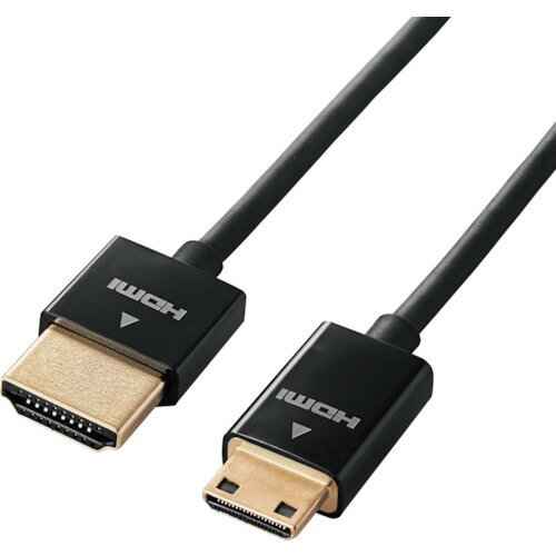 Hdmi Cable - 【メール便対応】エレコム（ELECOM）　HDMIminiケーブル　スリム　イーサネット対応　1．5m　ブラック　【品番：CAC-HD14SSM15BK】
