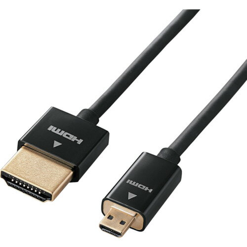 エレコム（ELECOM）　HDMImicroケーブル　スリムイーサネット対応　1．5m　ブラック　【品番：CAC-HD14..