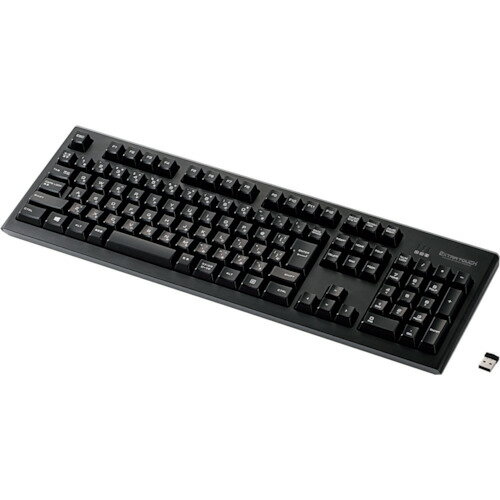 エレコム（ELECOM）　2．4GHzワイヤレスプレミアムメンブレンフルキーボード　ブラック　【品番：TK-FDM088TBK】