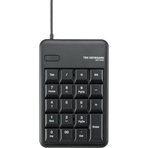 特長 ●2ポートのUSB2.0ハブ機能を搭載し、マウスなどのUSB機器を2台まで接続できるテンキーボードです。 ●Excelでの作業に便利な[Tab]キーと、数字の入力に便利な[00]キーを装備しています。 ●大きなキーで入力効率が向上しま...