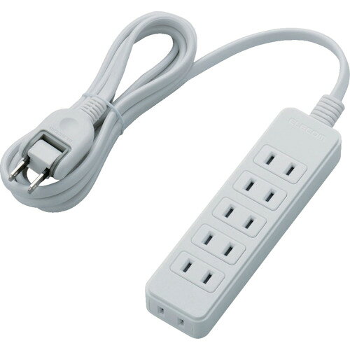 特長 ●電源タップの基本性能をしっかり搭載しました。 ●オフィスやご家庭など、さまざまなシーンで使いやすいスタンダードな電源タップです。 ●差込口には耐熱性に優れたユリア樹脂を使用しており、万一の発熱の際にも融解しにくく、電気火災の防止に有効です。 ●トラッキング現象による火災の防止に役立つ絶縁キャップ付きのコンセントプラグを採用しています。 ●電源コードには一般社団法人日本配線システム工業会規格(JWDS0010)に適合した二重被ふくコードを採用しており、断線や被ふく破れによる感電・火災の防止に有効です。 ●狭い場所でも配線しやすい180°スイングプラグを採用しています。 ●プラグ仕様は2ピン式で、便利な6個口タイプです。 仕様 ●コンセント数：6個口 ●ケーブル長(m)：2 ●色：ホワイト ●コード長さ(cm)：2m ●定格：125V・15A・1500W ●本体差込口形状：2ピン ●本体差込口個数：6個口 ●プラグ仕様：2ピン・スイングプラグ ●絶縁キャップ付きプラグ：○ ●二重被ふく：○ ●スイングプラグ：○ ●外形寸法：幅39mm×奥行132mm×高さ22.5mm ※コード部分及びプラグ部分を除く ●質量(g)：270 ●電気用品安全法：PSE適合 材質 ●本体：ABS樹脂 ●プラグ：PVC ●差込口：ユリア樹脂 質量・質量単位 ●273.0g 注意事項 ●使用可能地域：本製品は日本国内の電源を想定して設計されていますので、日本国外ではご使用いただけません。 【メーカー名】エレコム（株） 【メーカー品番】T-S02-2620WH