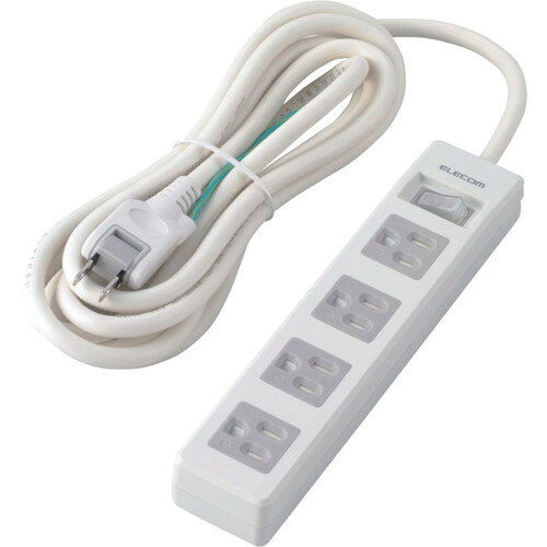 特長 ●プロジェクタや複合機、モニタなどの3ピンプラグが採用されているOA機器をアダプタなしで接続することができる3ピンプラグ対応の4口タップです。 ●プラグを接続していない差込口への異物混入を防止するシャッターや、利用しない時は電源を落とすことができるスイッチを装備し、安心安全にご利用いただけます。 ●マグネットでスチール製事務機器などに貼り付けて利用することもできます。 仕様 ●コンセント数：4個口 ●ケーブル長(m)：3 ●色：ホワイト ●幅(mm)：215 ●奥行(mm)：44 ●高さ(mm)：30 ●AC定格出力電力：1500W 材質 ●本体：ABS樹脂 ●プラグ：PVC ●差込口：ユリア樹脂 質量・質量単位 ●580.0g セット内容・付属品 ●取扱説明書 【メーカー名】エレコム（株） 【メーカー品番】T-T09-3430WH/RS