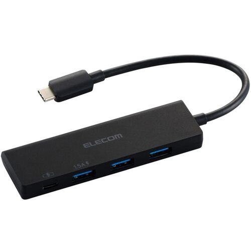 Usb Hubs - エレコム（ELECOM）　USBHUB　USB−C　5Gpbs　USB−A×3　Type−C×1　USB　PD100W対応　バスパワー　【品番：U3HC-H040PBK】