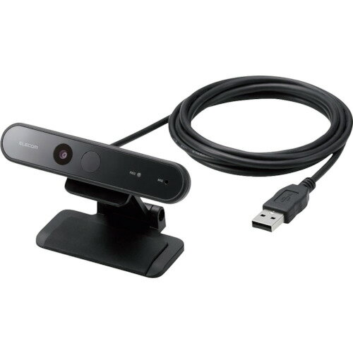 エレコム（ELECOM）　Webカメラ　200万画素　Full　HD　Windows　Hello顔認証対応　ブラック　【品番：..