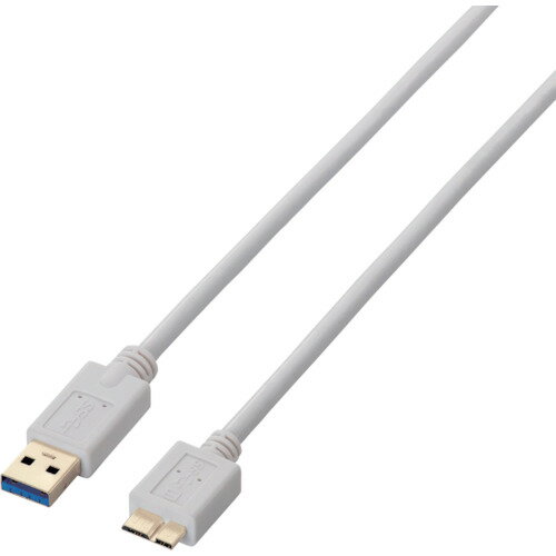 エレコム（ELECOM）　USB3．0ケーブル　A−microBタイプ　0．5m　ホワイト　【品番：USB3-AMB05WH】