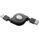 【メール便対応】エレコム(ELECOM) 巻取りUSB3.0延長ケーブル A-Aタイプ 0.7m ブラック 【品番:USB3-RLEA07BK】