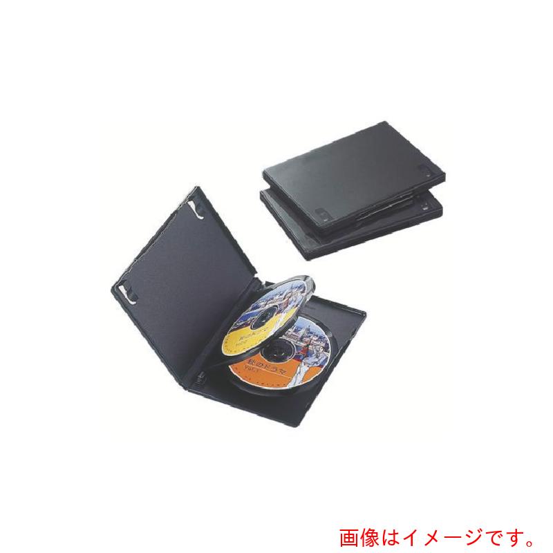 エレコム（ELECOM）　DVDトールケース　3枚収納／3枚セット　ブラック　【品番：CCD-DVD07BK】