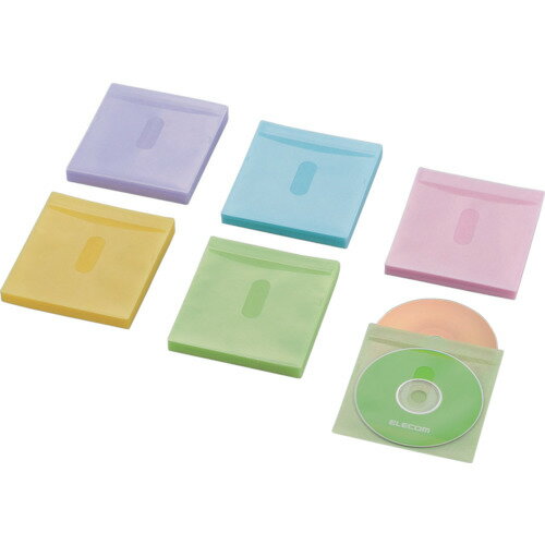 エレコム（ELECOM）　CD・DVD不織布ケース　タイトルカード　120枚収納／両面　アソート　【品番：CCD-..