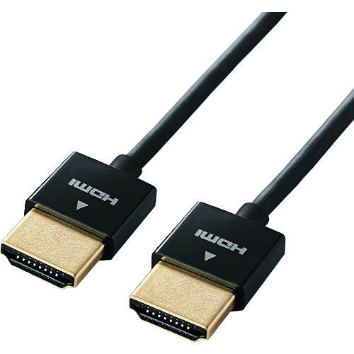 特長 ●ケーブル直径約3.2mmで取り回しがしやすく、すっきり配線できる、スーパースリムタイプのイーサネット対応ハイスピードHDMIケーブルです。 ●HIGHSPEEDwithEthernet認証済み製品です。 ●1本のケーブルで、映像信号と音声信号をデジタルのままで高速伝送するだけでなく、イーサネット信号の双方向通信を実現します。 ●100Mbpsのイーサネット通信を実現する、HEC(HDMIイーサネットチャンネル)に対応しています。 ●デジタル音声をテレビなどの表示機器からAVアンプなどの出力機器へ伝送できる、ARC(オーディオリターンチャンネル)に対応しています。 ●3DフルHD(1080p×2画面)、4K2K(4096×2160ドット)に対応しています。 ●色深度は従来の24bit(FullColor:フルカラー)から、30/36/48bit(DeepColor:ディープカラー)まで対応し、より豊かな色表現が可能です。 仕様 ●色：ブラック ●長さ(m)：1.5 ●コネクタ形状：HDMIプラグ(タイプA/19ピン)-HDMIプラグ(タイプA/19ピン) ●ケーブル長(m)：1.5 ●適合機種：HDMIプラグ(タイプA/19ピン)側：HDMI入力端子を持つ液晶テレビ、プラズマテレビ、プロジェクター等、HDMIプラグ(タイプA/19ピン)側：HDMI出力端子を持つAV機器、ゲーム機等 ●規格：HDMI(HighSpeedHDMICablewithEthernet)認証 ●ケーブルタイプ：スーパースリムタイプ ●伝送速度：10.2Gbps ●適合解像度：4K×2K対応 ●シールド方法：3重シールド ●プラグメッキ仕様：金メッキ 質量・質量単位 ●62.0g 【メーカー名】エレコム（株） 【メーカー品番】DH-HD14SS15BK