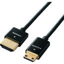 【メール便対応】エレコム(ELECOM) スーパースリムHDMIケーブル (タイプA-C) 2.0m ブラック 【品番:DH-HD14SSM20BK】