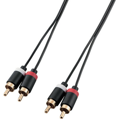 【メール便対応】エレコム（ELECOM）　AUDIOケーブル　（RCA×2）　ブラック　3．0m　【品番：DH-WRN30】