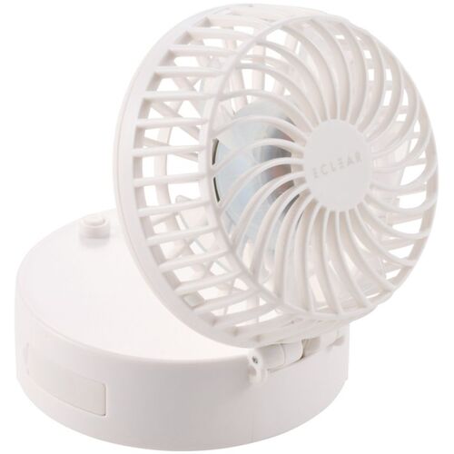 エレコム（ELECOM）　USB扇風機　ハンズフリー　3way　ミラー付　スタンド機能付　Type−C充電　ホワイ..