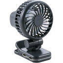 エレコム(ELECOM) USB扇風機 ハンズフリー クリップ付 Type-C充電 グレー 【品番:FAN-U253GY】