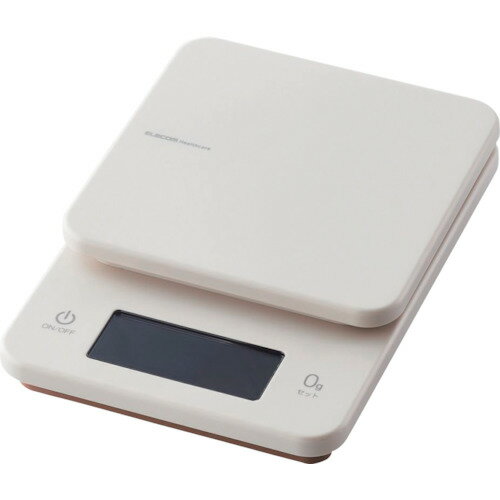 エレコム(ELECOM) バックライト付きキッチンスケール(アイボリー) 【品番:HCS-KSA01IV】