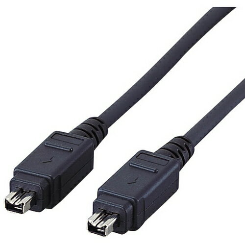 【メール便対応】エレコム（ELECOM） IEEE1394ケーブル 4ピンー4ピン／1m（ブラック） 【品番：IE-441BK】