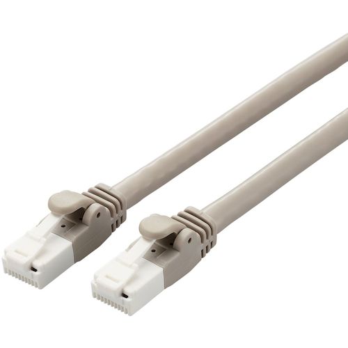【メール便対応】エレコム（ELECOM） LANケーブル CAT6A対応 EU RoHS指令準拠 爪折れ防止 1．0m ライトグレー 【品番：LD-GPAT/LG1/RS】