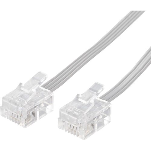 Modular （~5 m） - 【メール便対応】エレコム（ELECOM）　スリムモジューラケーブル6極4芯／15m（ホワイト）　【品番：MJ-15WH】