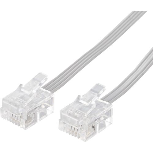 特長 ●家庭用モジュラコンセントとパソコン・TEL・FAXなどを接続する4芯タイプのモジュラケーブルです。 ●取り回しが容易なスリム型ケーブルです。 ●携帯性に富んでいます。 ●NTT仕様準拠(※6極4芯タイプのなかでNTT仕様に準拠していない機器には使用できませんのでご注意ください) ●※復元性がありませんので折り曲げないようにしてください。 仕様 ●長さ(m)：1 ●エレコム　スリムモジューラケーブル6極4芯／1m(ホワイト) ●コネクタ1(形状)： 6極4芯モジュラープラグ ●コネクタ2(形状)： 6極4芯モジュラープラグ ●パッケージ：E 質量・質量単位 ●0.02kg 【メーカー名】エレコム（株） 【メーカー品番】MJ-1WH