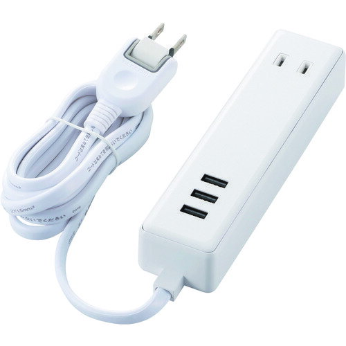 エレコム（ELECOM）　モバイルUSBタップ（ケーブル1．5m／2口＋3ポート）　【品番：MOT-U10-2315WH】