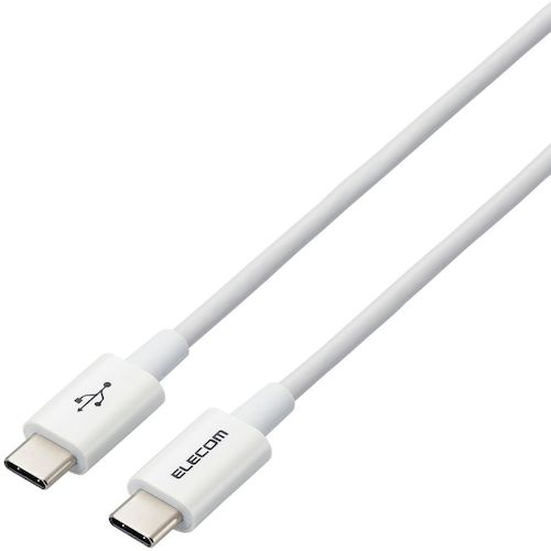 USB連接線5.1 m~ - 【メール便対応】エレコム（ELECOM）　USB　Type−C　to　Type−Cケーブル　PD対応　やわらか耐久　1．2m　ホワイト　【品番：MPA-CCYS12NWH】